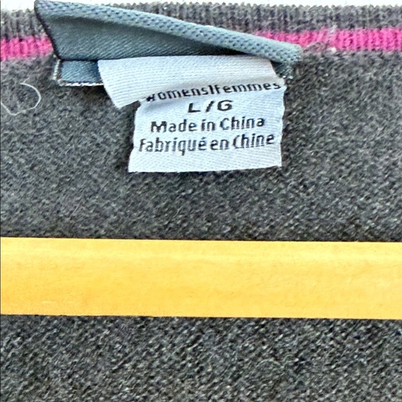 MEC Grey V-Neck Long Sleeve Sweater Size Women's Large - Picture 3 of 7